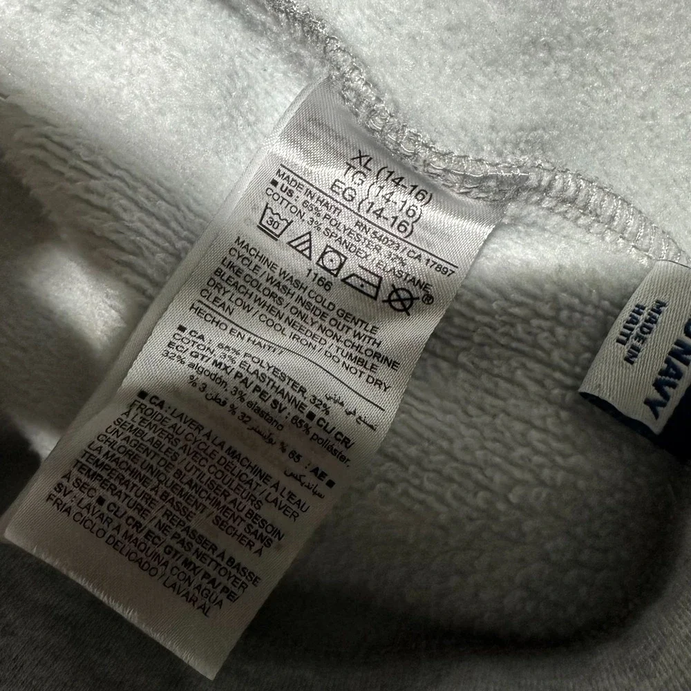 Old Navy Active Leggings Girls XL Gray Fleece Comfort Elastic Waist Skinny Leg‎